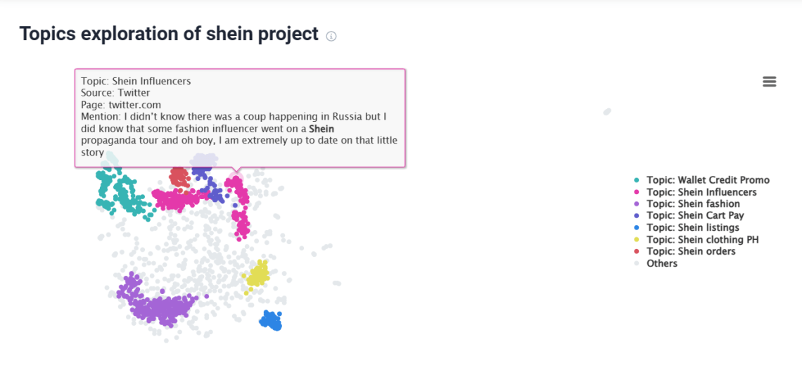 Topic Analysis for Shein media monitoring project