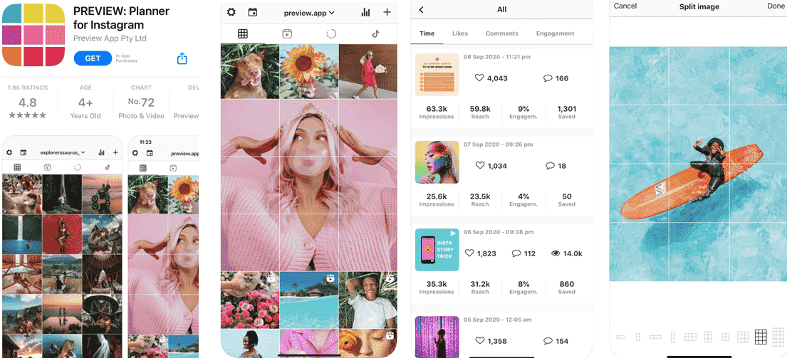 Vista previa: Planner for Instagram: una aplicación móvil para el marketing en Instagram