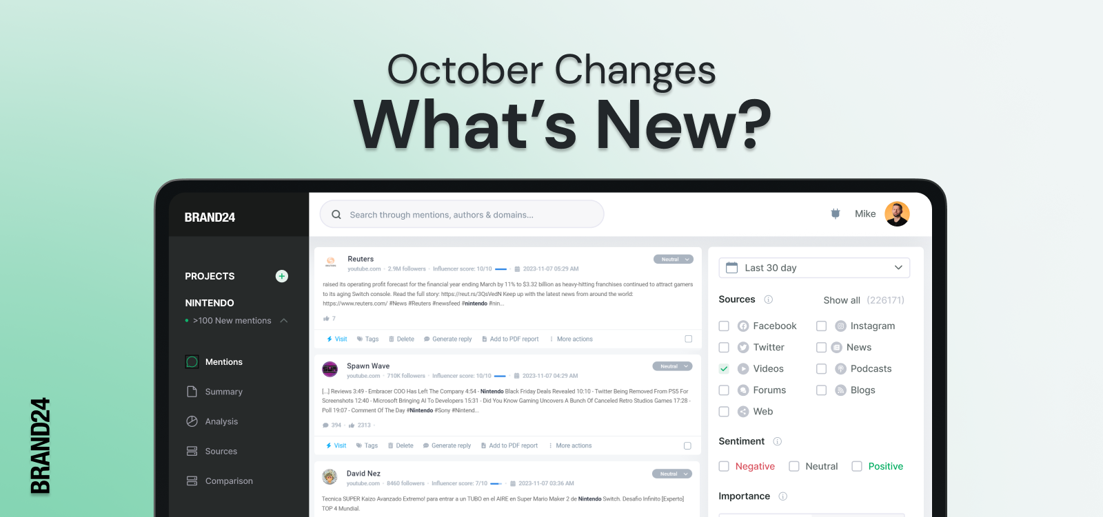 What’s New in Brand24? October Changes