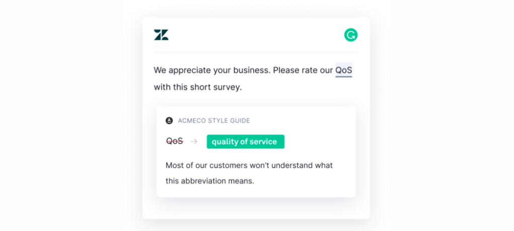 Grammarly - one of the best startup marketing tools